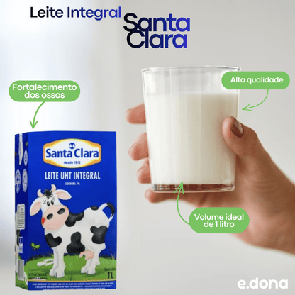 Leite Integral Santa Clara 1 Litro - e - dona