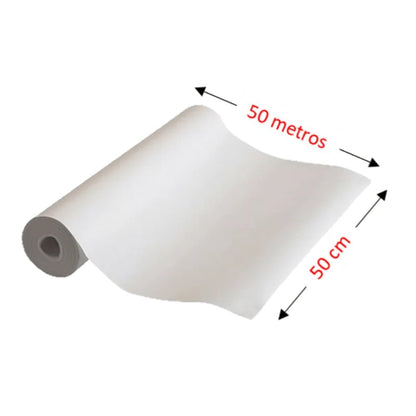 Lençol Hospitalar de Papel 50x50cm Branco Baby com 6 rolos Ideal para Clínicas, Hospitais, Consultórios e Estética - e - dona