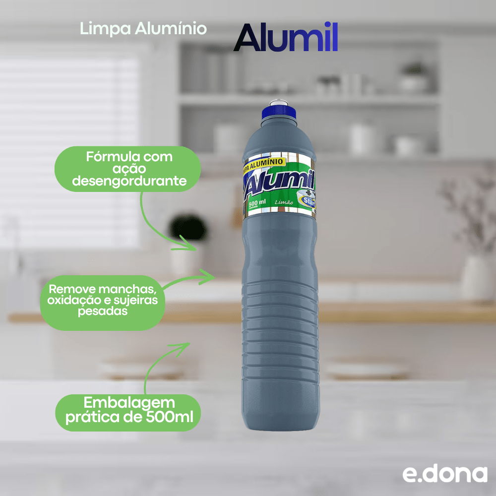 Limpa Alumínio Alumil Limão Start 500ml - e - dona