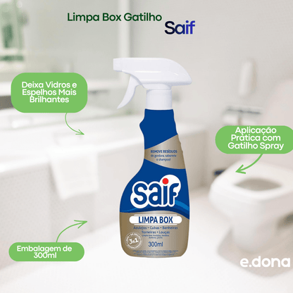 Limpa Box Gatilho 300ml Saif - e - dona
