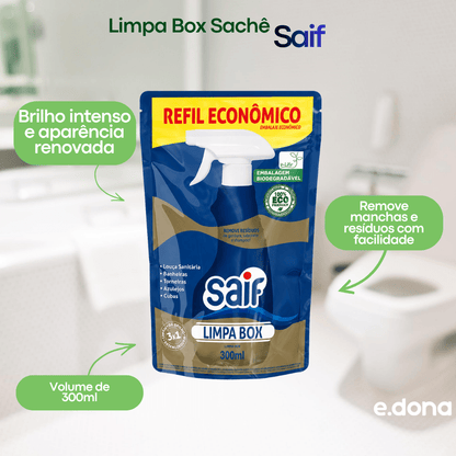 Limpa Box Sachê 300ml Saif - e - dona