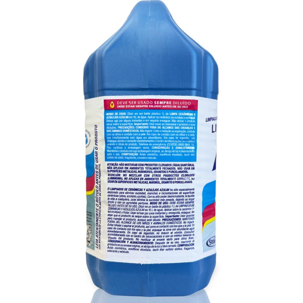Limpa Cerâmica, Azulejo e Rejunte Lavanda Azulim 5 litros - e - dona
