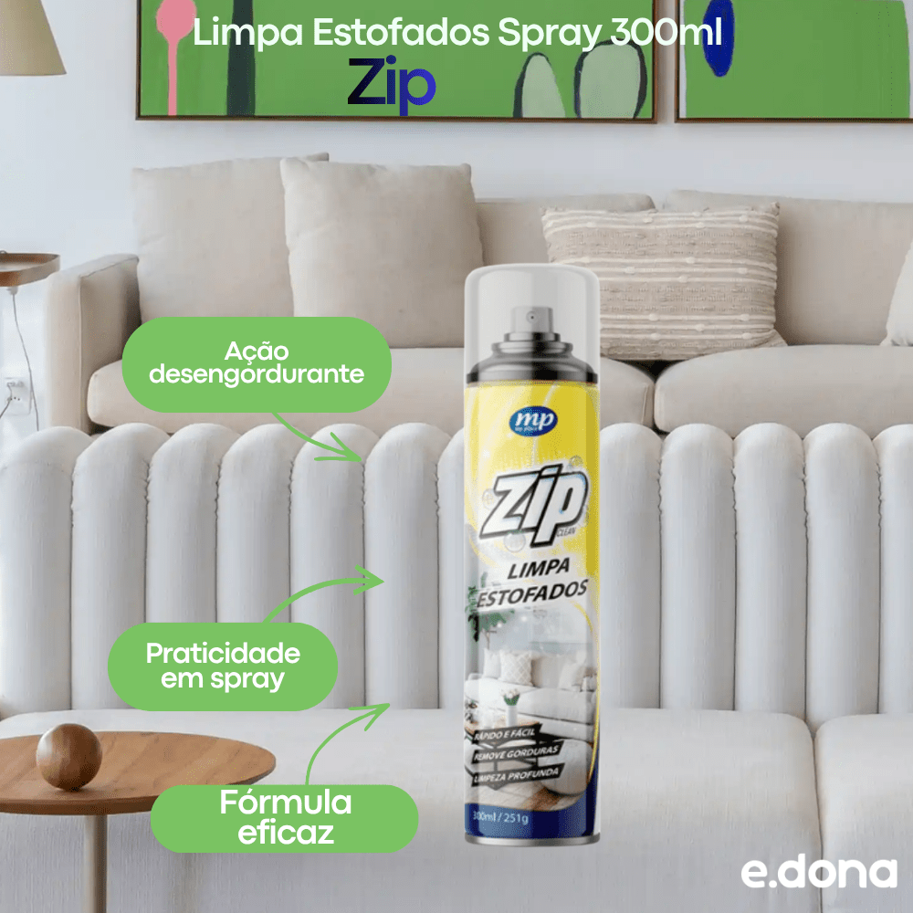 Limpa Estofados Spray 300ml Zip - e - dona