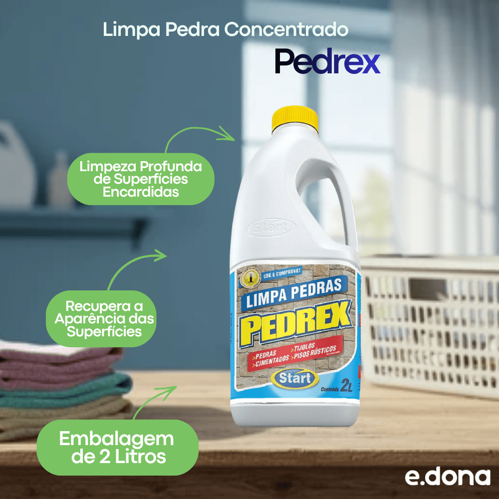 Limpa Pedra Concentrado Pedrex Start 2 Litros - e - dona