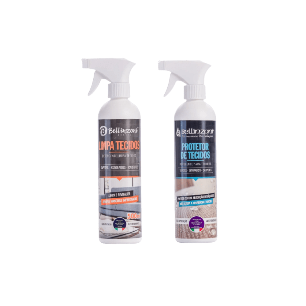 Limpa Tecidos Spray 500ml + Protetor de Tecidos Bellinzoni - e - dona
