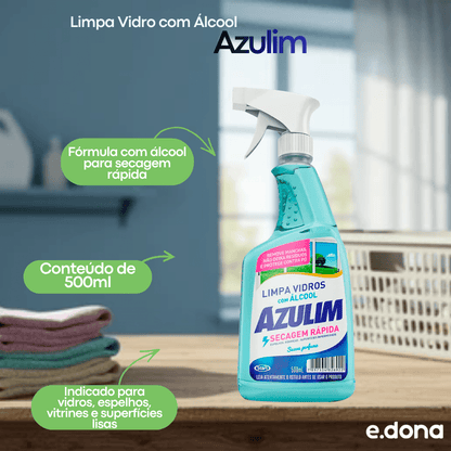 Limpa Vidro com Álcool Azulim Gatilho 500ml - e - dona
