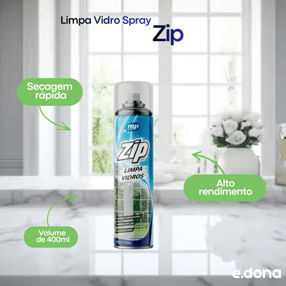 Limpa Vidro Zip Spray 400ml - e - dona