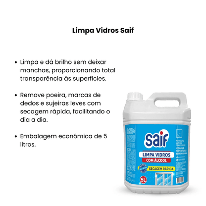Limpa Vidros 5 Litros Saif - e - dona