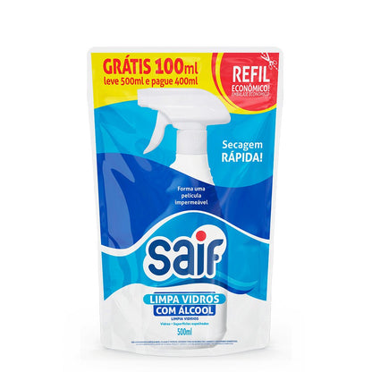 Limpa Vidros Sachê 500ml Saif - e - dona