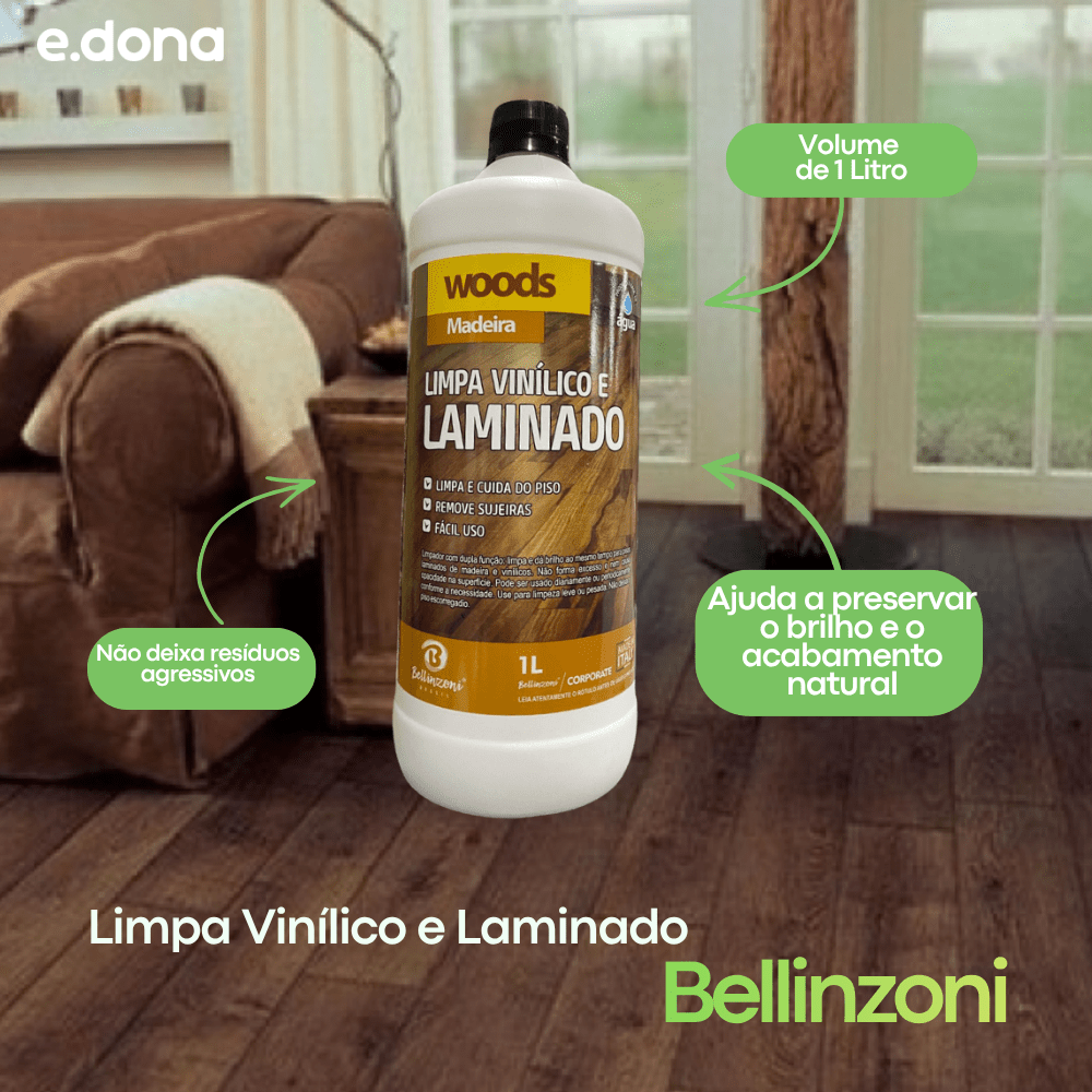 Limpa Vinílico e Laminado 1L Woods Bellinzoni - e - dona