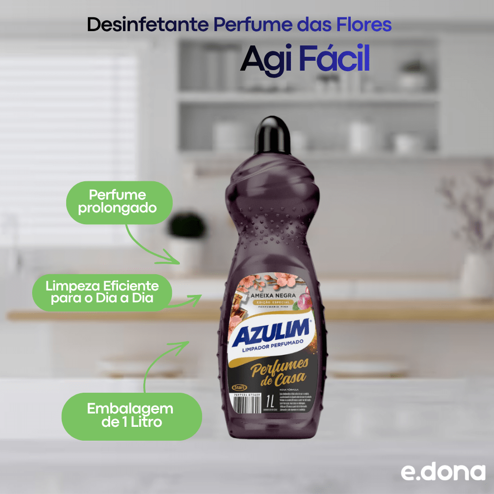 Limpador 1 Litro Ameixa Negra Azulim - e - dona