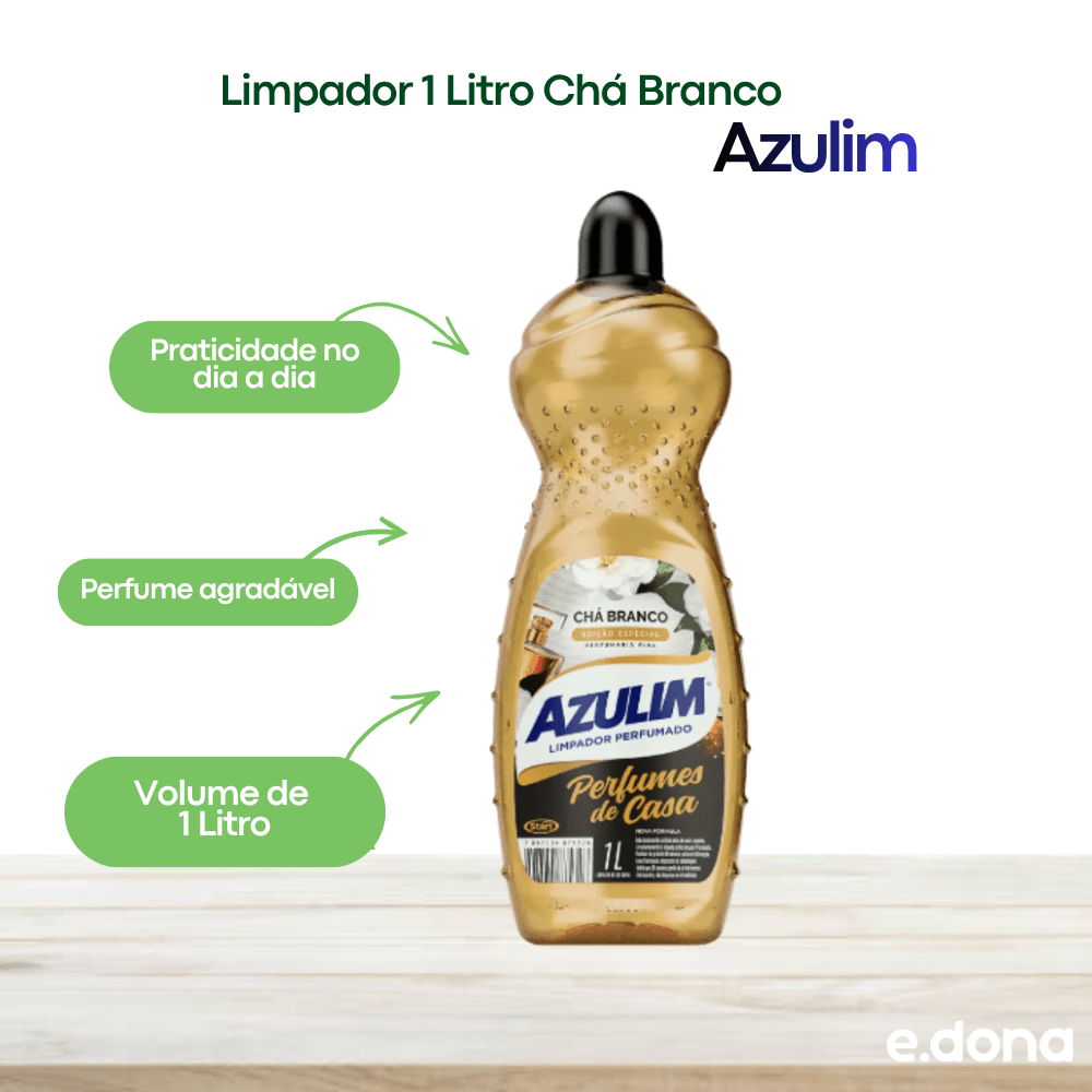 Limpador 1 Litro Chá Branco Azulim - e - dona