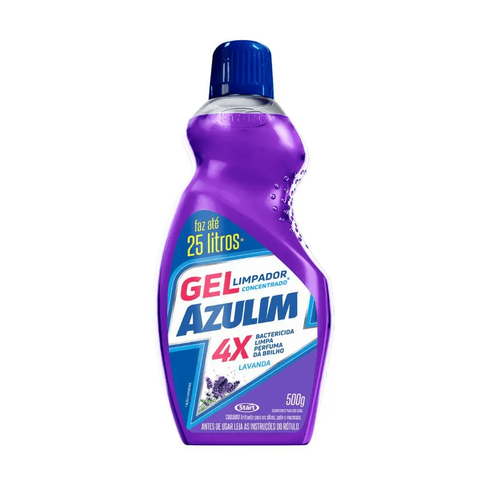 Limpador Desinfetante Concentrado em Gel Lavanda Azulim 500ml - e - dona