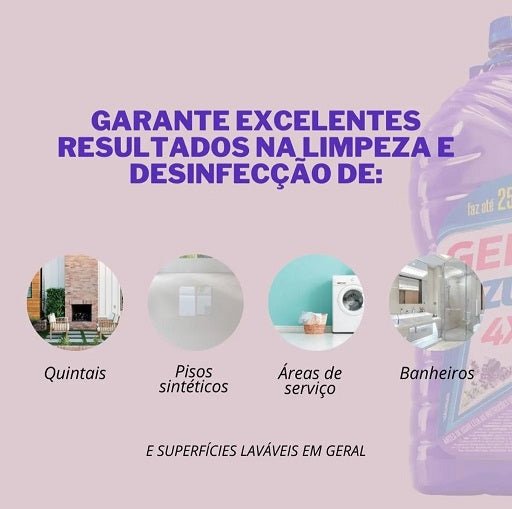 Limpador Desinfetante Concentrado em Gel Lavanda Azulim 500ml - e - dona