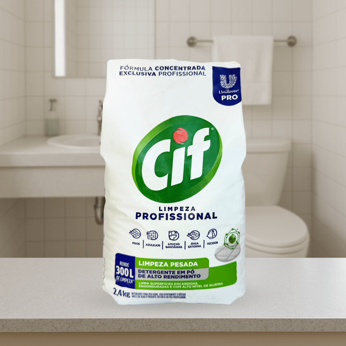 Limpador Em Pó Cif - Limpeza Profissional 2,4Kg - e - dona