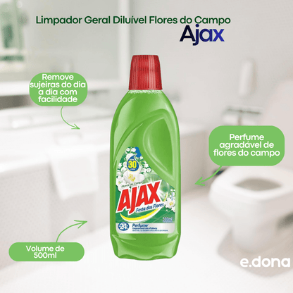 Limpador Geral Diluível Flores do Campo Ajax 500ml - e - dona