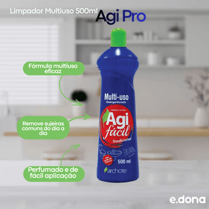 Limpador Multiuso 500ml Agi Pro - e - dona