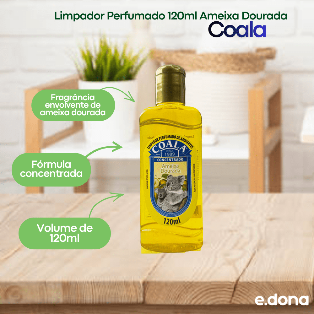Limpador Perfumado 120ml Ameixa Dourada Coala - e - dona