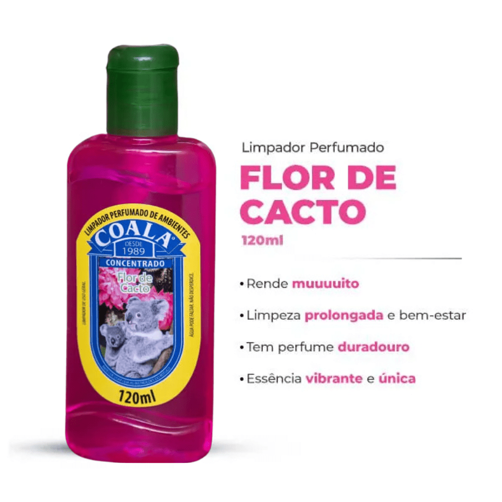 Limpador Perfumado 120ml Flor de Cacto Coala - e - dona
