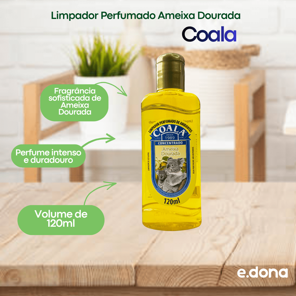 Limpador Perfumado Coala Ameixa Dourada 120ml - 3 Unidades - e - dona