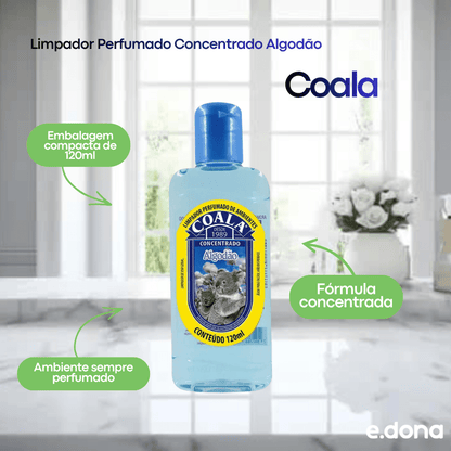 Limpador Perfumado Concentrado Algodão 120ml Coala - e - dona
