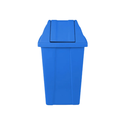 Lixeira 100L quadrada azul com tampa basculante para coleta seletiva, hospitais, industrias, escolas Q100A JSN - e - dona
