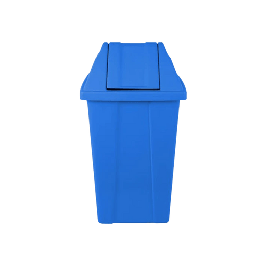 Lixeira 100L quadrada azul com tampa basculante para coleta seletiva, hospitais, industrias, escolas Q100A JSN - e - dona