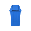 Lixeira 100L quadrada azul com tampa basculante para coleta seletiva, hospitais, industrias, escolas Q100A JSN
