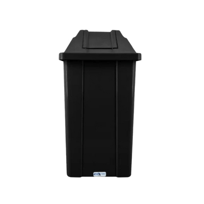 Lixeira 100L quadrada preta com tampa basculante Q100P JSN - e - dona