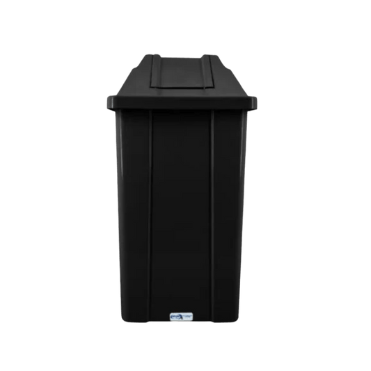 Lixeira 100L quadrada preta com tampa basculante Q100P JSN - e - dona