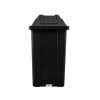 Lixeira 100L quadrada preta com tampa basculante Q100P  JSN