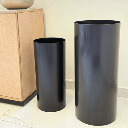 Lixeira 50L redonda Preta sem tampa EB26P JSN - e - dona