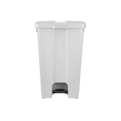 Lixeira 60L quadrada Branca com tampa e pedal P60B4 JSN - e - dona