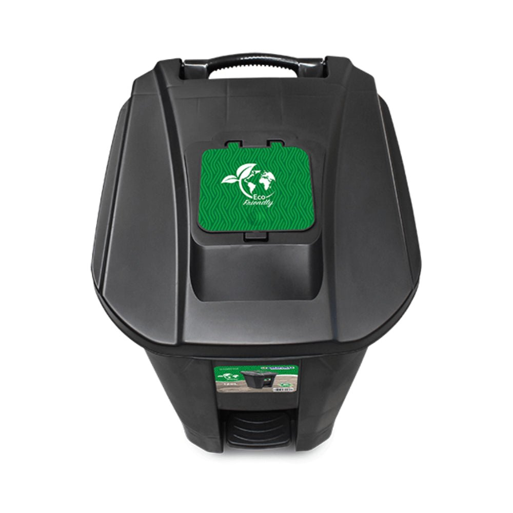 Lixeira Arqplast 60L com Roda e Pedal: Mais Praticidade e Higiene para sua Casa ou Escritório, com Tampa Click e Design Moderno - e - dona