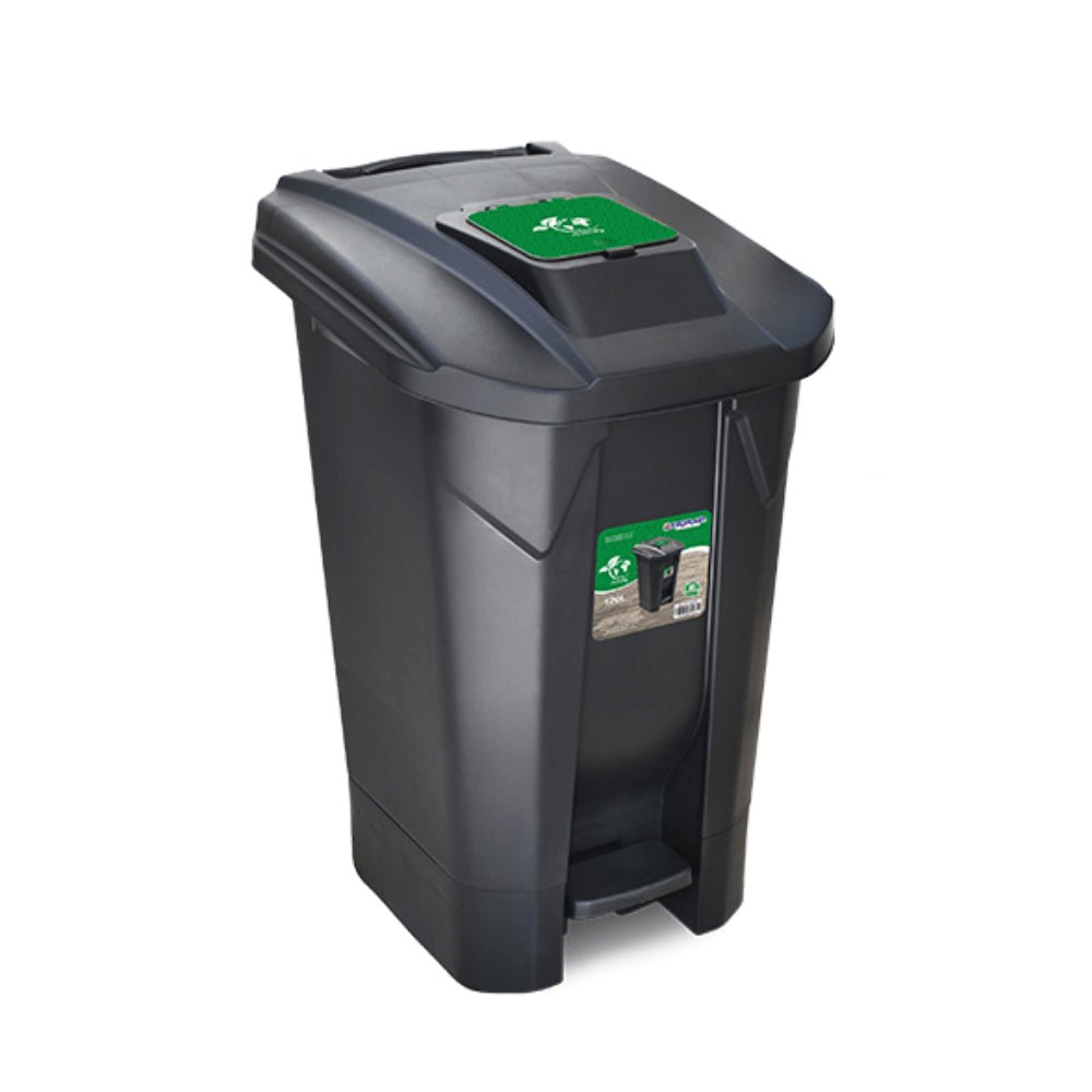 Lixeira Arqplast 60L com Roda e Pedal: Mais Praticidade e Higiene para sua Casa ou Escritório, com Tampa Click e Design Moderno - e - dona