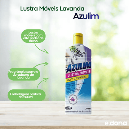 Lustra Móveis Lavanda Azulim 200ml - e - dona