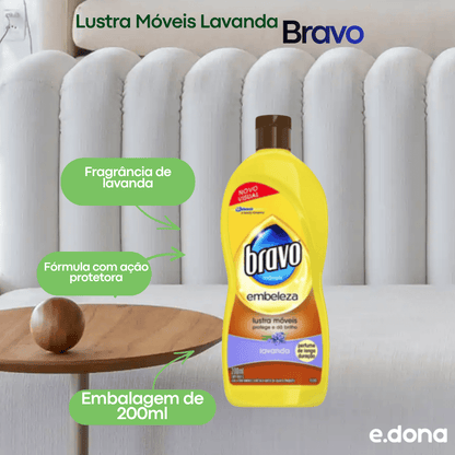 Lustra Móveis Lavanda Bravo 200ml - e - dona