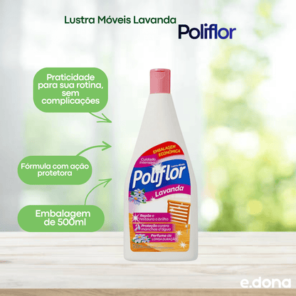 Lustra Móveis Lavanda Poliflor 500ml Promocional - e - dona