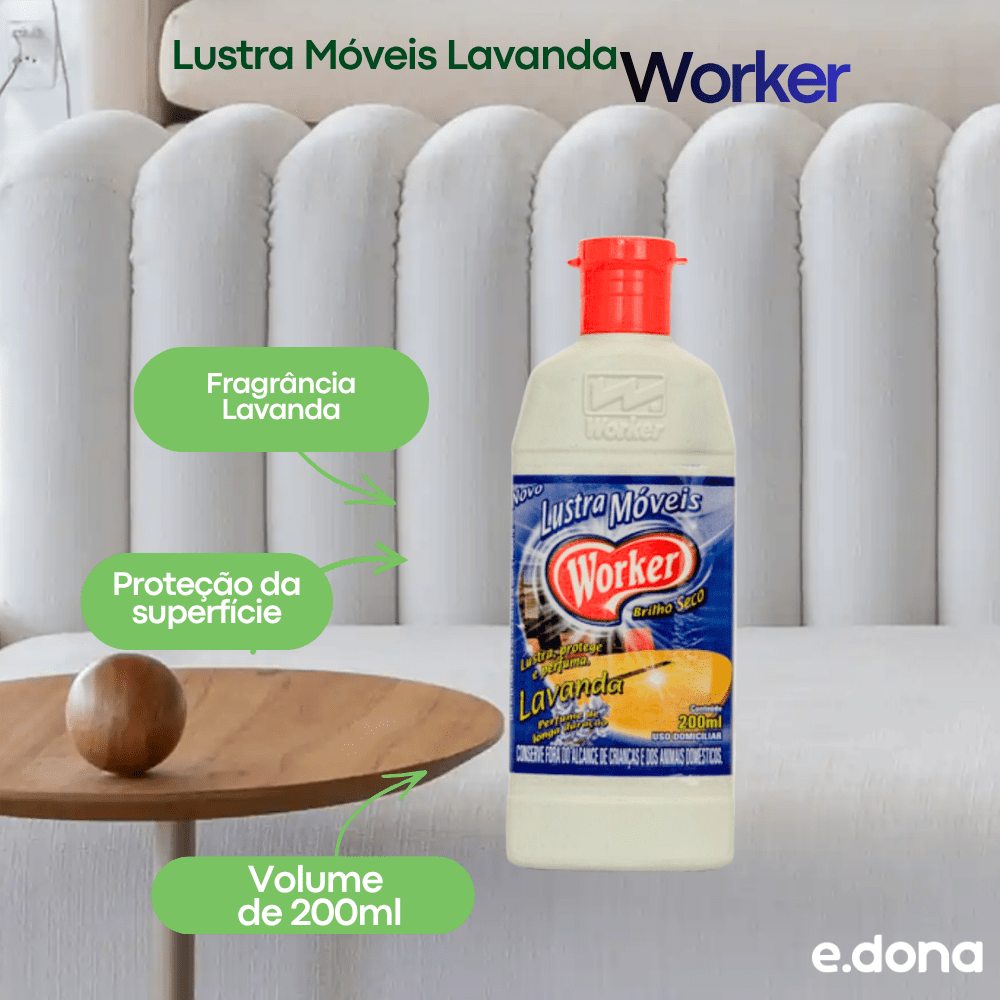 Lustra Móveis Lavanda Worker 200ml - e - dona