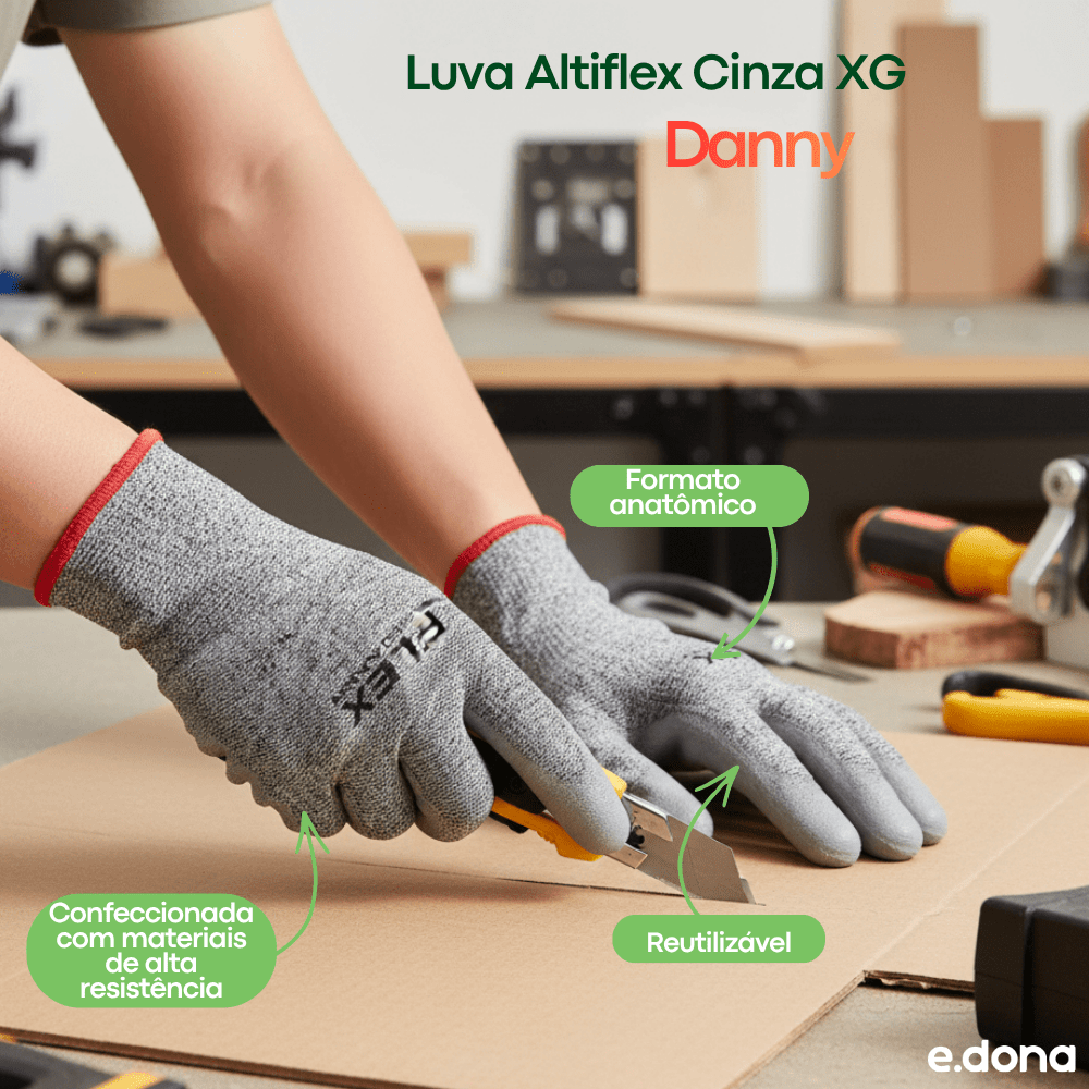 Luva Altiflex Cinza Danny XG - e - dona
