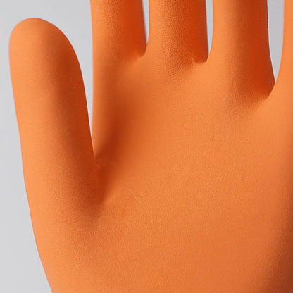 Luva de látex Plus laranja M Sanro CA 6110 para limpeza, higiene e trabalhos gerais - e - dona