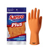 Luva de Látex Plus laranja M Sanro CA 6110 - Para limpeza, higiene e trabalhos gerais