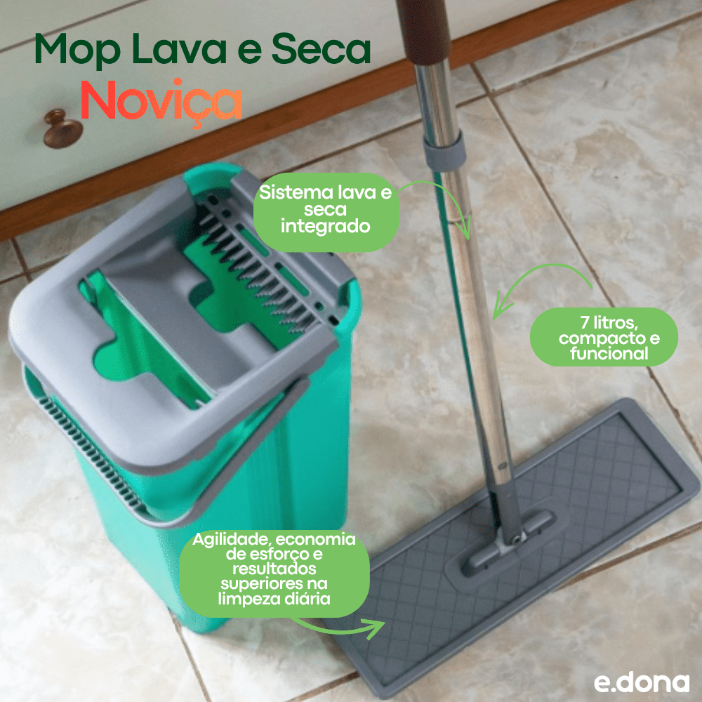 Mop Lava e Seca 7 Litros Noviça - e - dona