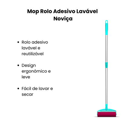 Mop Rolo Adesivo Lavável Noviça - e - dona