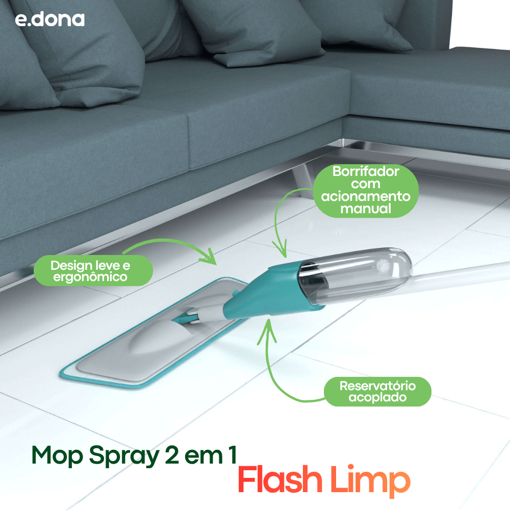 Mop Spray 2 em 1 Flash Limp - e - dona