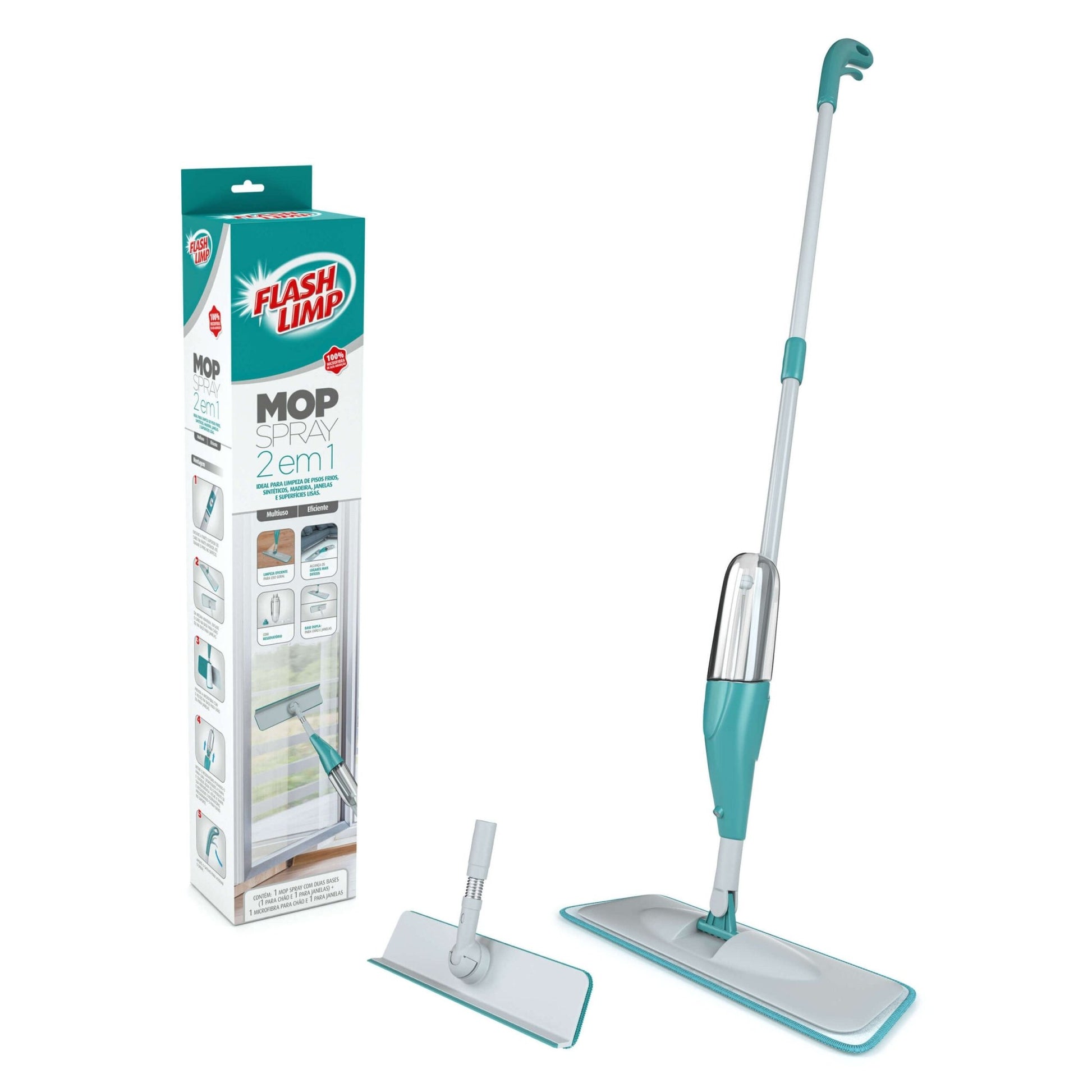 Mop Spray 2 em 1 Flash Limp - Limpeza eficiente e rápida com praticidade para o dia a dia - e - dona