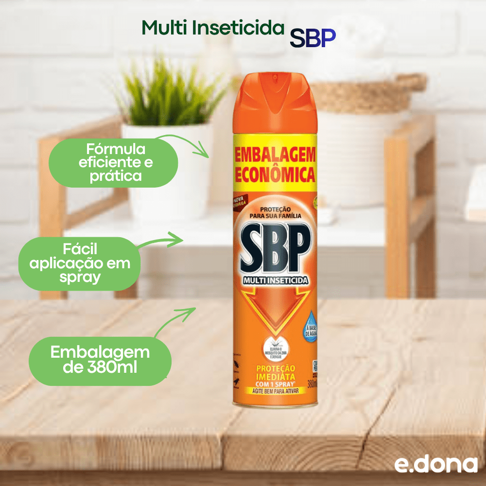 Multi Inseticida SBP Tradicional Embalagem Econômica 380ml - e - dona