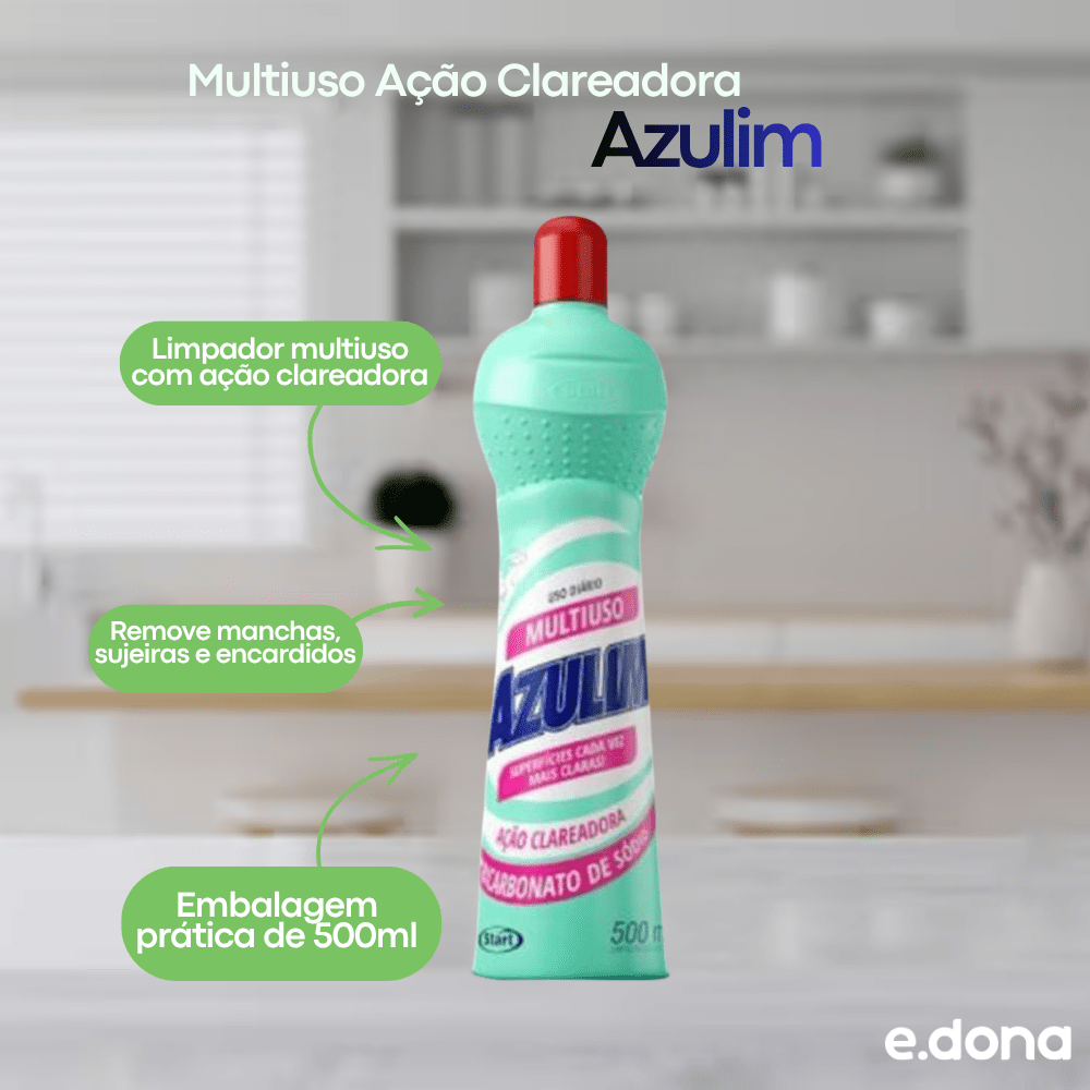 Multiuso Ação Clareadora Azulim 500ml - e - dona