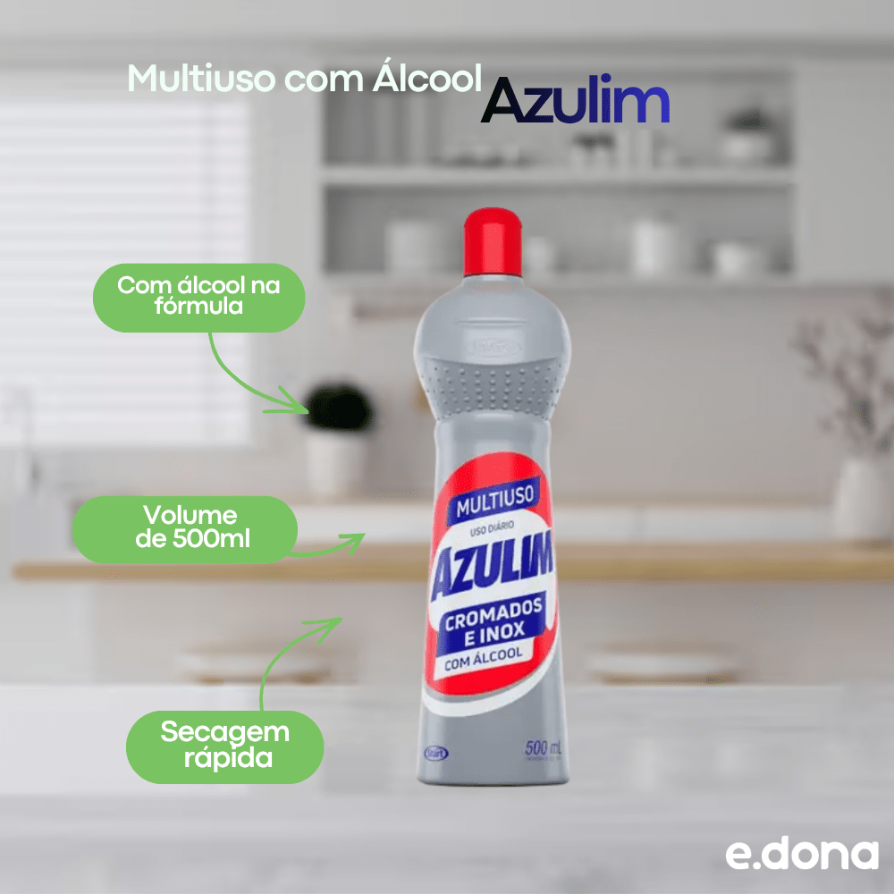 Multiuso com Álcool Azulim 500ml - e - dona
