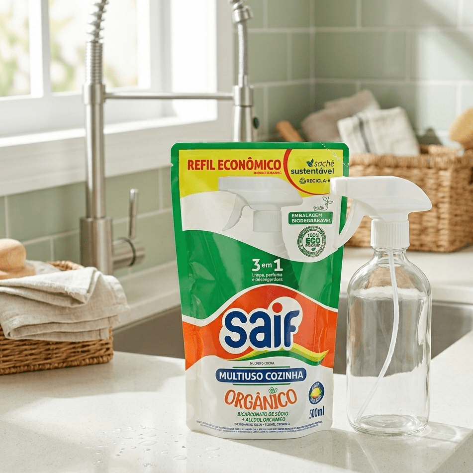 Multiuso Cozinha Orgânico Sachê 500ml Saif - e - dona